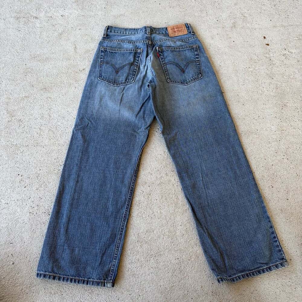 Levi's 569 Loose Straight Fit Light Wash Denim Jeans Size 27x27